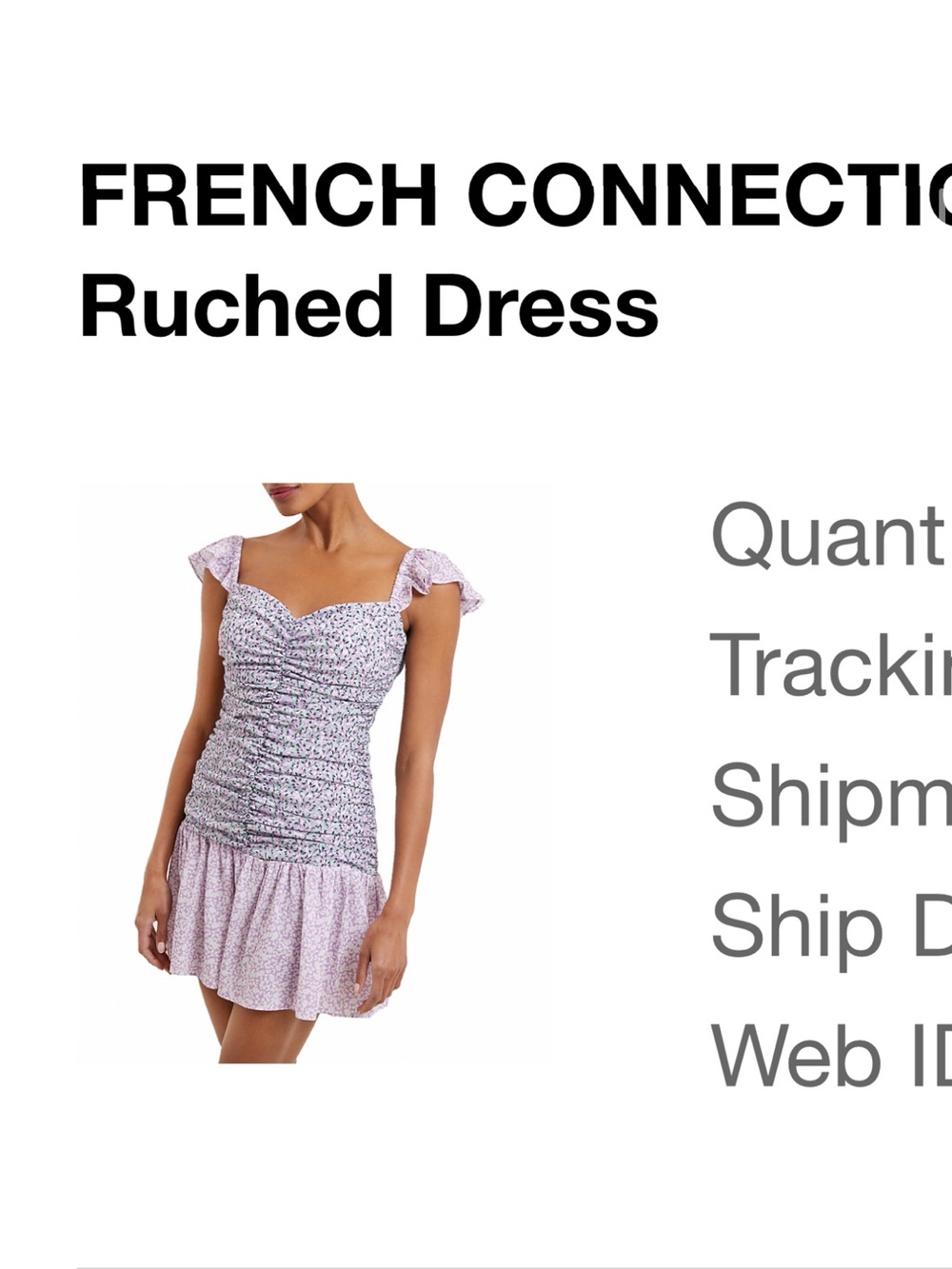 French Connection Lavender Mini Dress